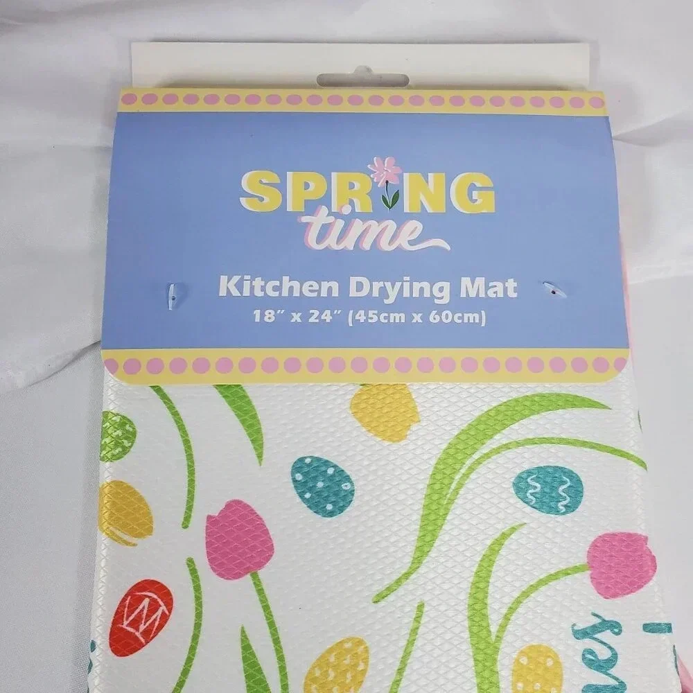 Easter Spring Time Kitchen Drying Mat 18
